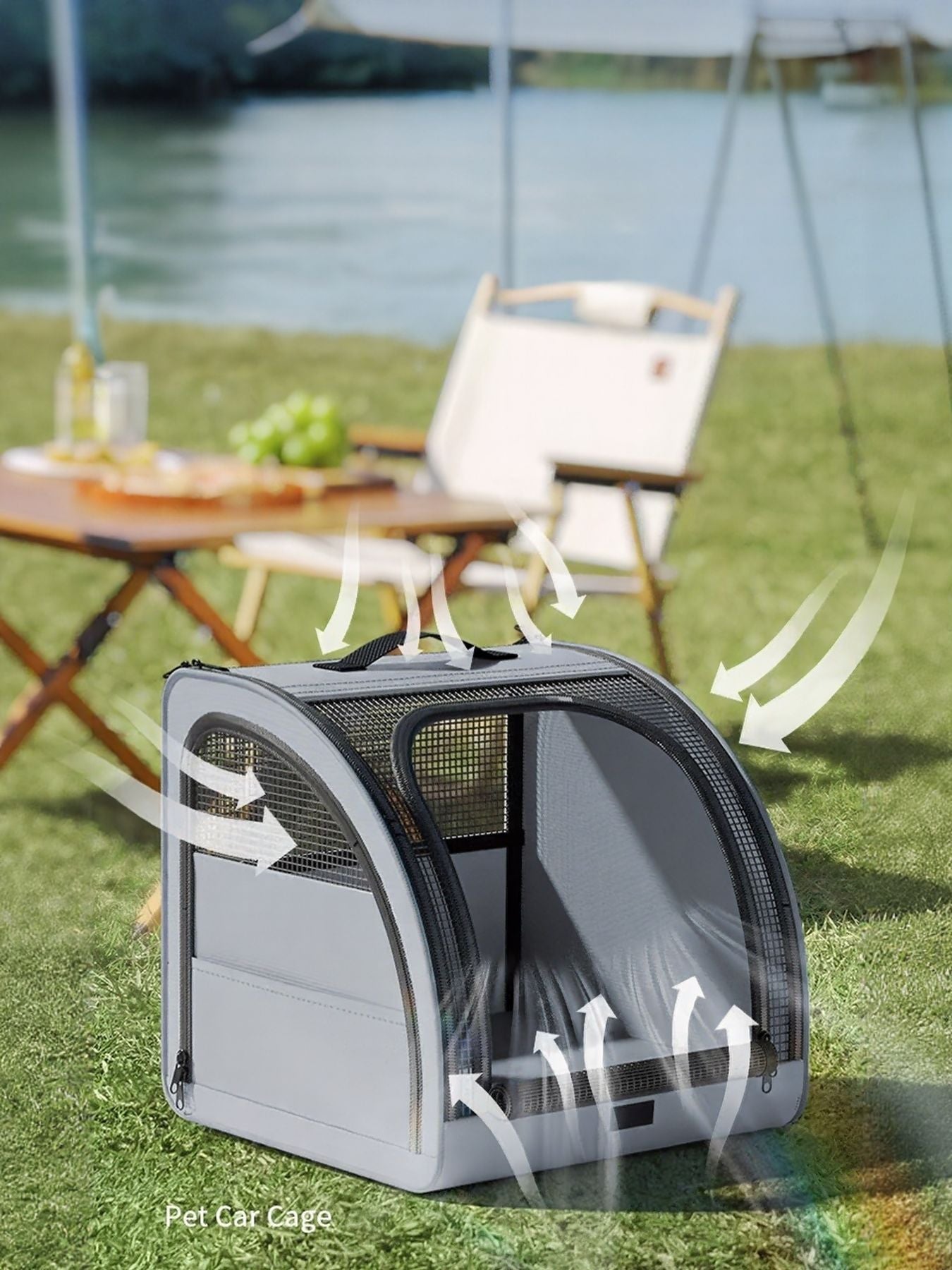 Portable Breathable Car Pet Cage