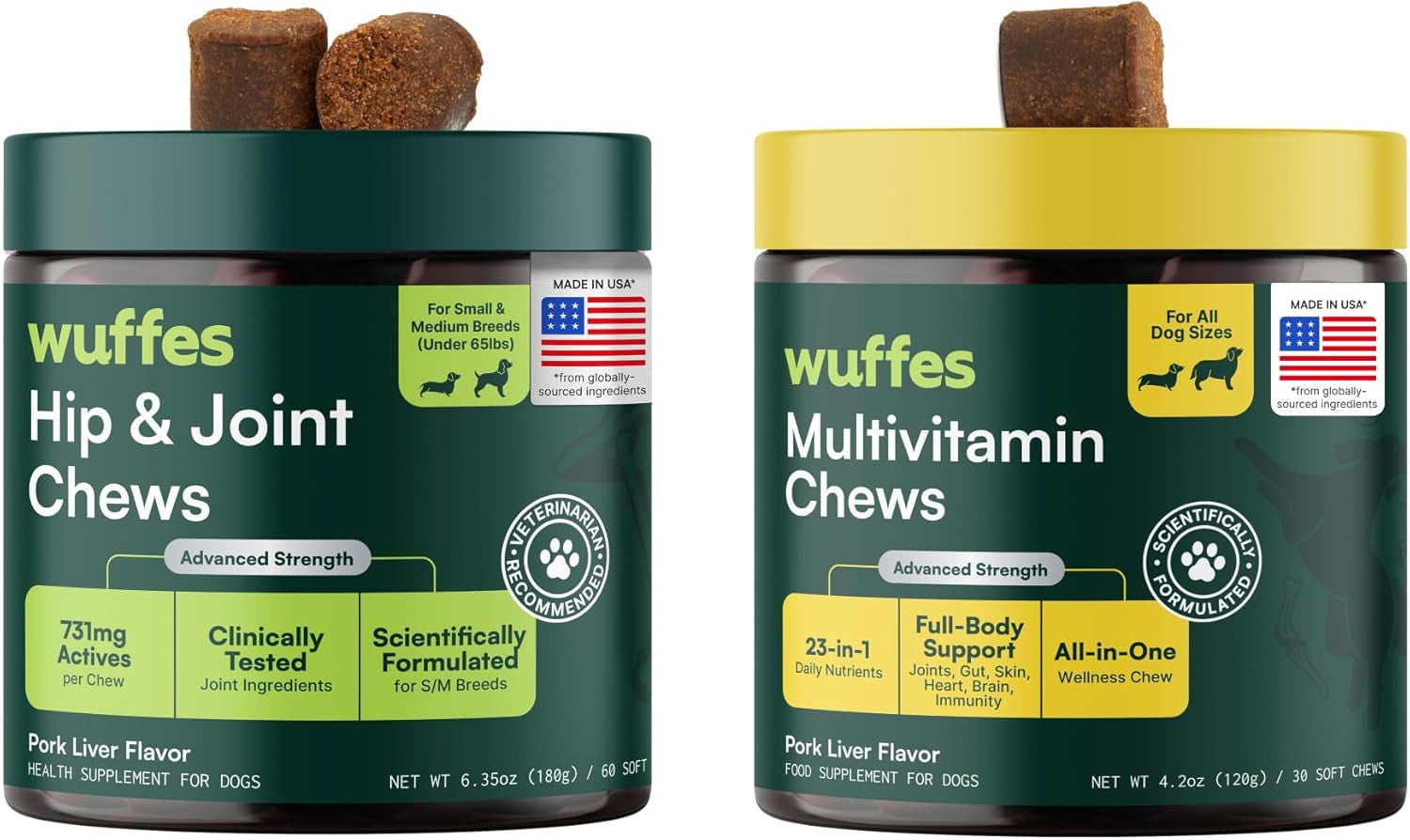 Hip & Joint Supplement & Multivitamin Bundle for Large Breed Dogs