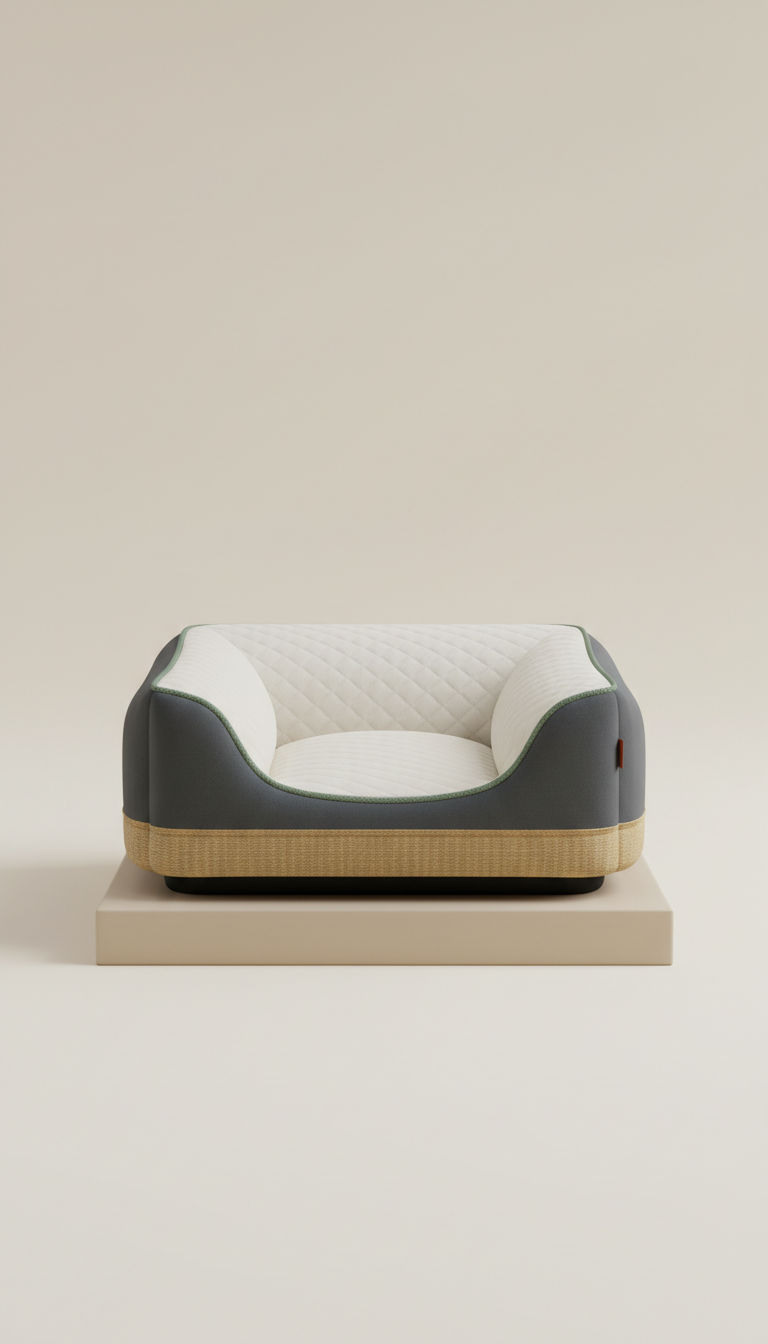 Orthopedic dog bed with ergonomic foam