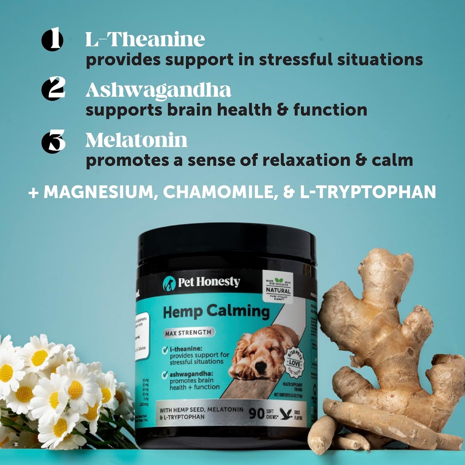 Dog Calming Bundle Hemp Calming Chews & Dental Sticks Anxiety Support