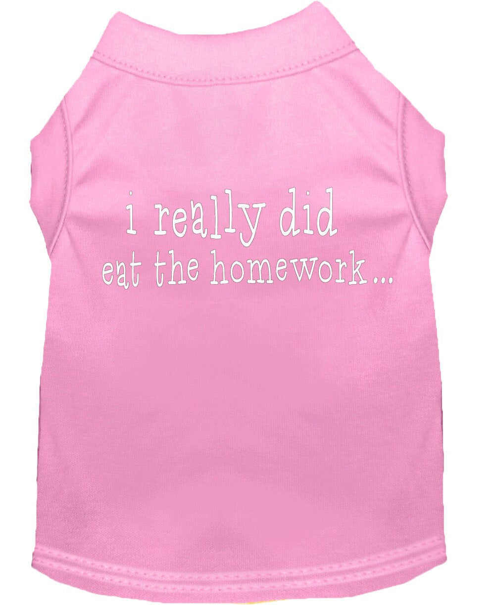Pet Shirt "I Really Did Eat The Homework"