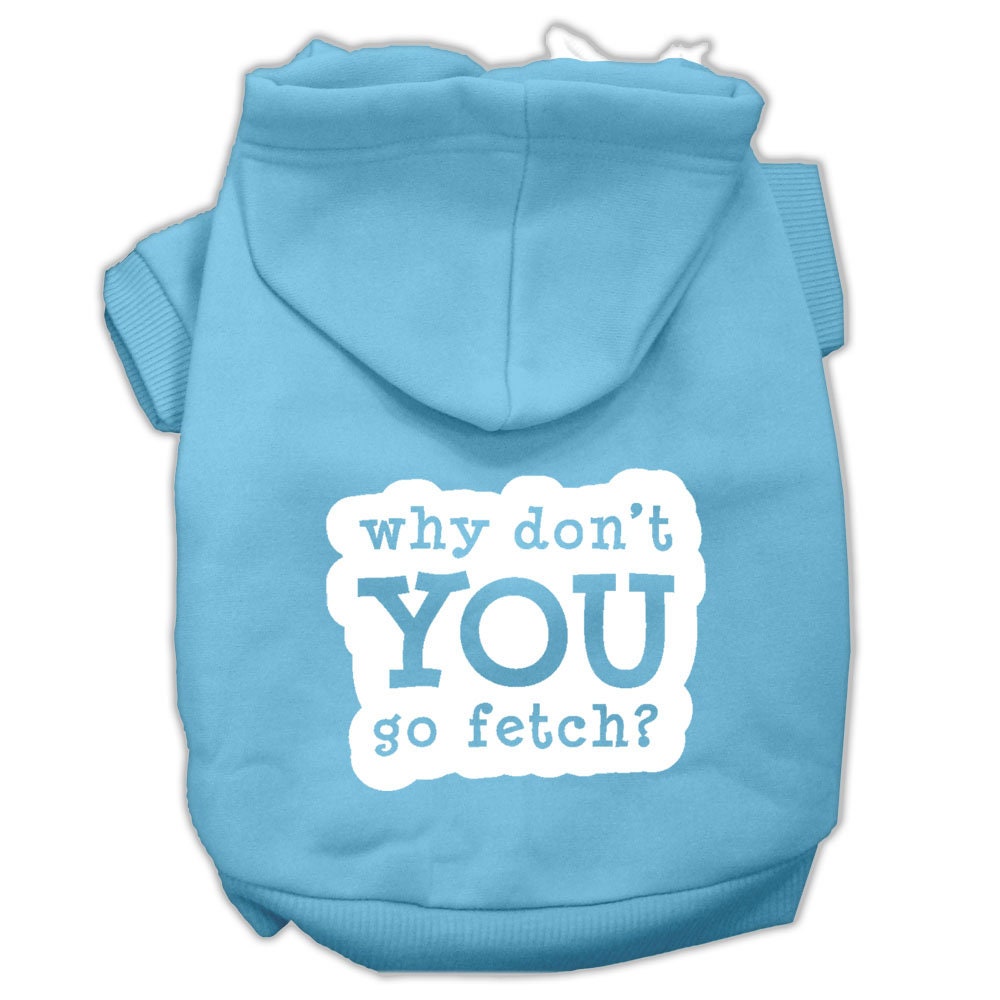 Pet Hoodie Screen Printed, "Fetch"