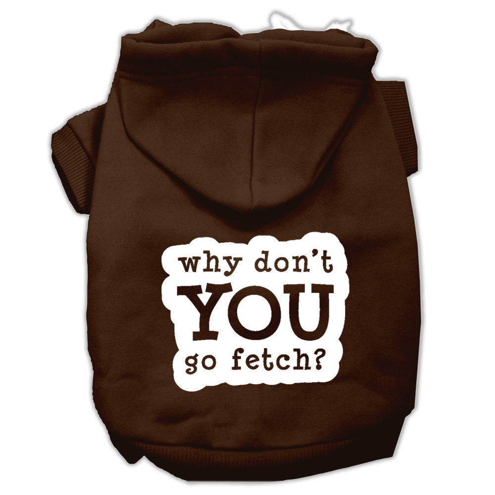 Pet Hoodie Screen Printed, "Fetch"