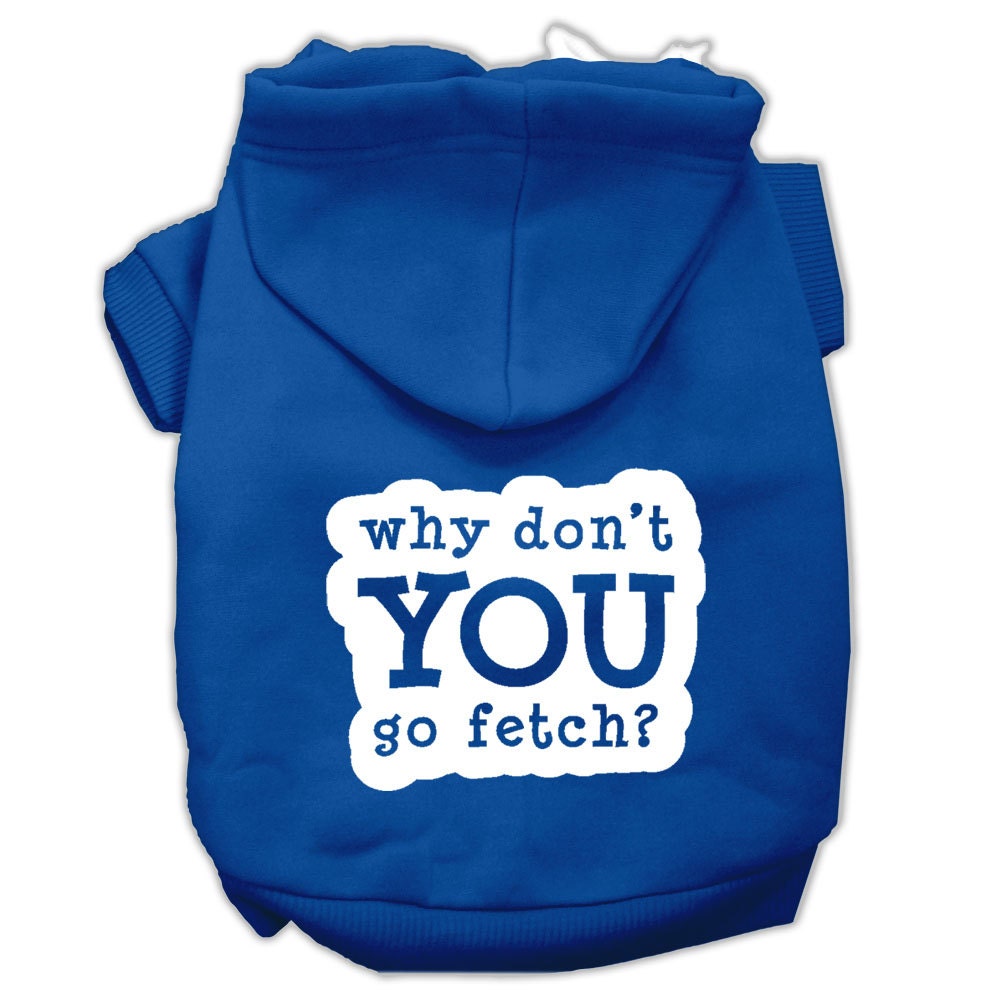 Pet Hoodie Screen Printed, "Fetch"