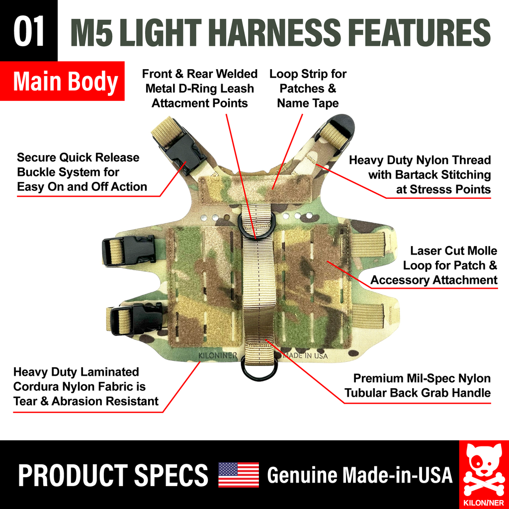 K9R - M5 MOLLE Light Harness
